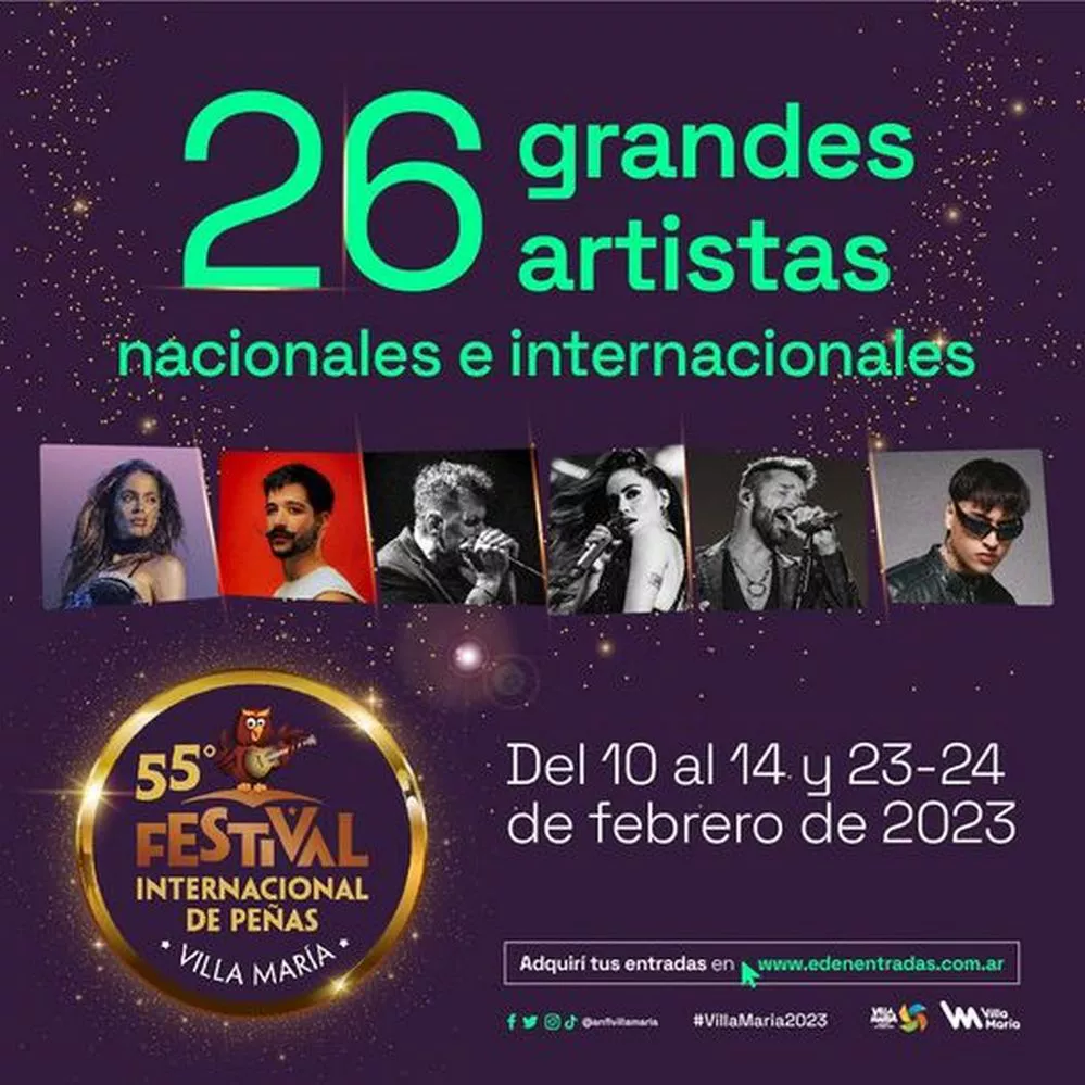 REGION OBJETIVO FOTO VILLA MARIA FESTIVAL PEÑAS PROGRAMA 2