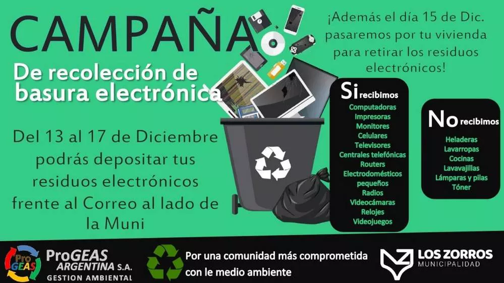 REGION OBJETIVO FOTO LOS ZORROS BASURA ELECTRONICA