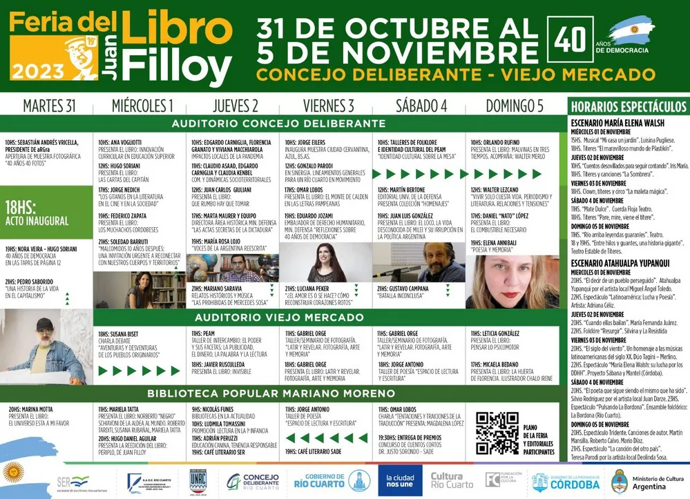 REGION OBJETIVO FOTO RIO CUARTO FERIA DEL LIBRO JUAN FILLOY PROGRAMA