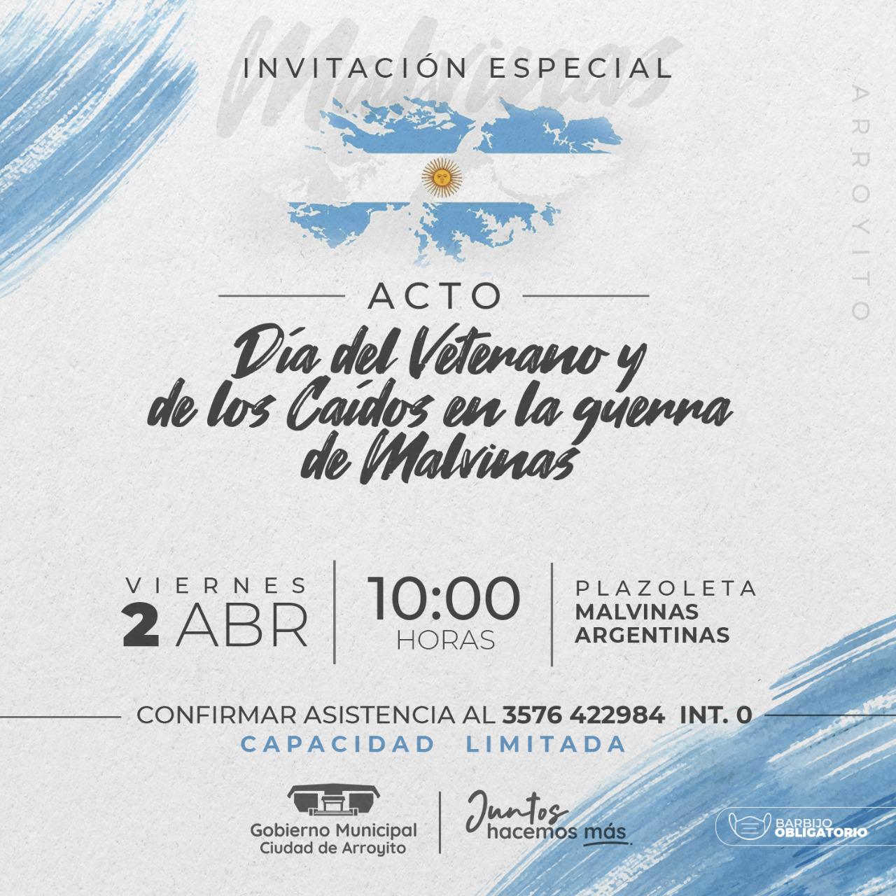 Malvinas Invitación en Arroyito