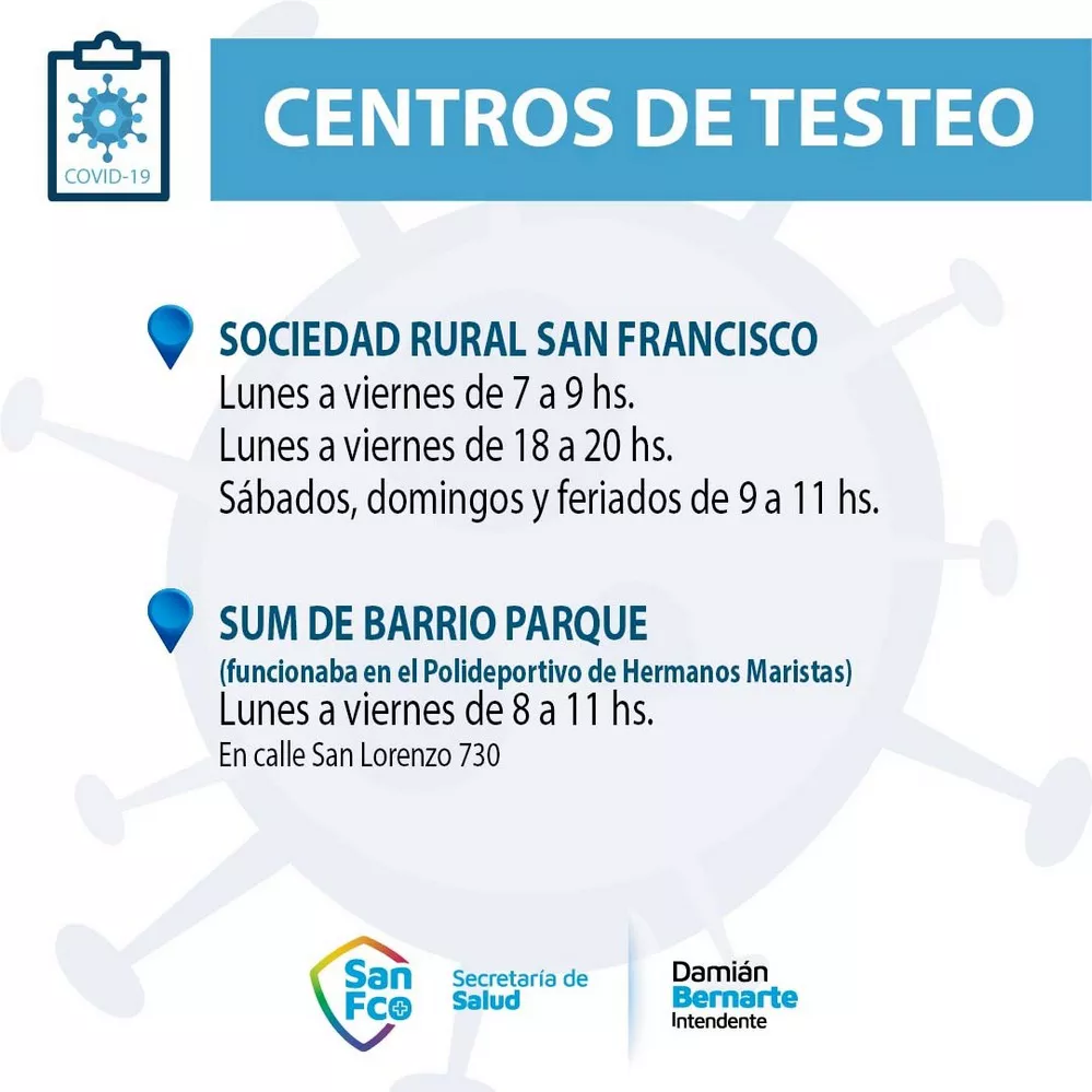 REGION OBJETIVO FOTO SAN FRANCISCO TESTEO HORARIO