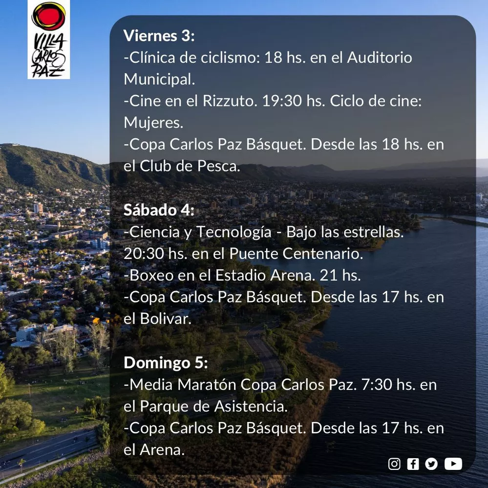 REGION OBJETIVO FOTO VILLA CARLOS PAZ AGENDA FINDE MARZO 1