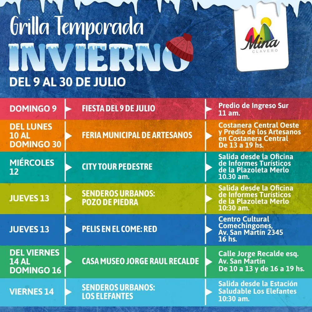 REGION OBJETIVO FOTO MINA CLAVERO PROGRAMA TEMPORADA INVIERNO