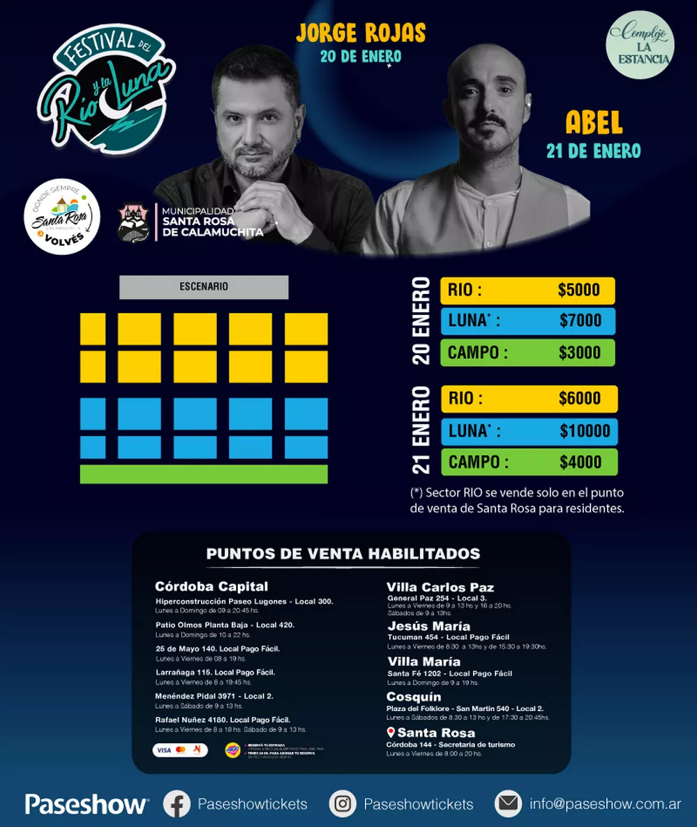 REGION OBJETIVO FOTO SANTA ROSA CALAMUCHITA FESTIVAL RIO Y LUNA FACE