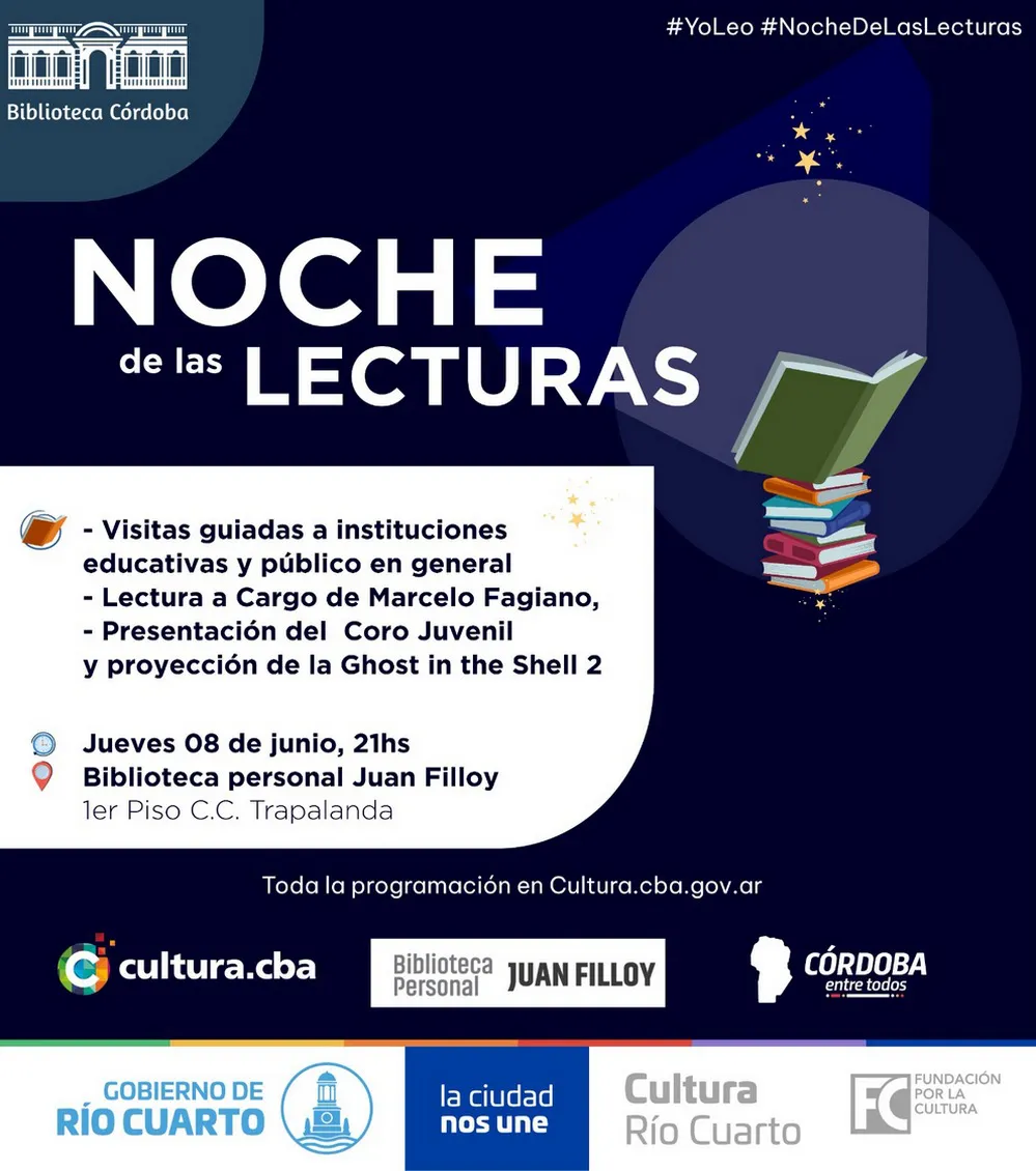 REGION OBJETIVO FOTO RIO CUARTO NOCHE DE LA LECTURA