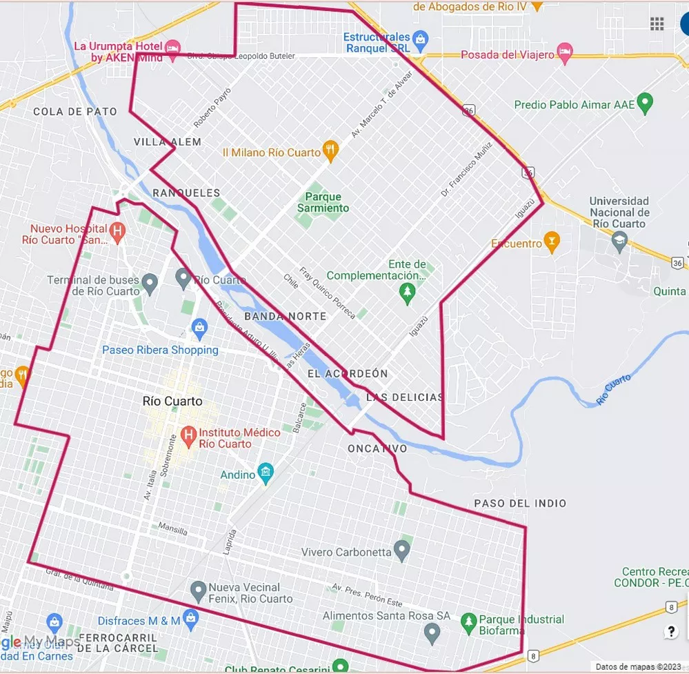 REGION OBJETIVO FOTO RIO CUARTO Zona Fumigación