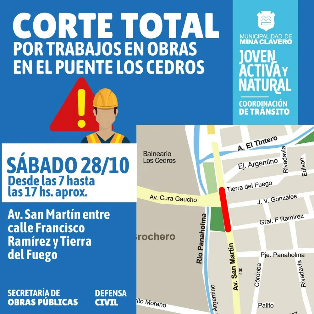 REGION OBJETIVO FOTO MINA CLAVERO CORTE OBRA PUENTE LOS CEDROS 4