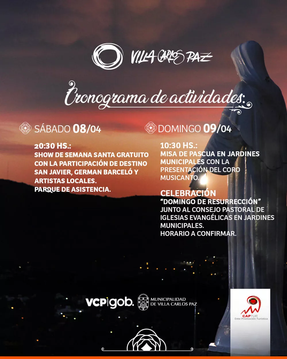 REGION OBJETIVO FOTO VILLA CARLOS PAZ PROGRAMACION SEMANA SANTA 2