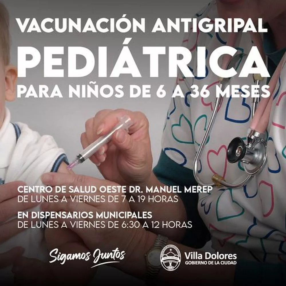 REGION OBJETIVO FOTO VILLA DOLORES VACUNACION INFANTIL GRIPE