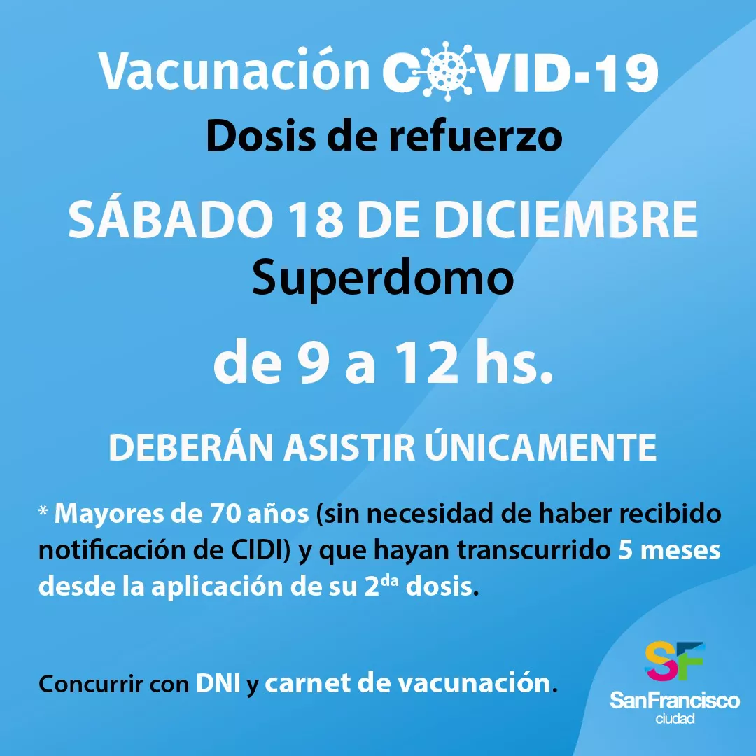 REGION OBJETIVO FOTO SAN FRANCISCO VACUNACION 3 DOSIS