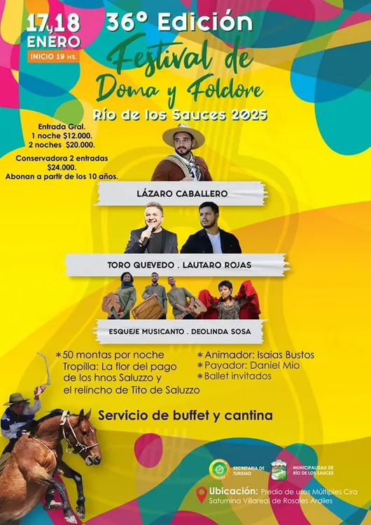 REGION OBJETIVO FOTO RIO DE LOS SAUCES FESTIVAL PROGRAMA 2025