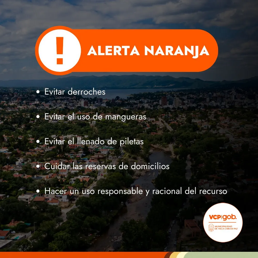 REGION OBJETIVO FOTO VILLA CARLOS PAZ ALERTA NARANJA 3