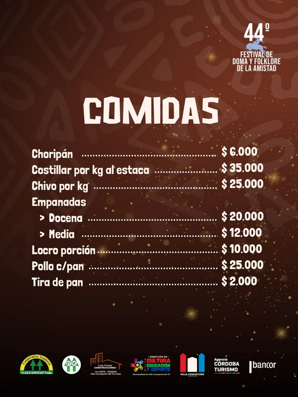 REGION OBJETIVO FOTO VILLA CONCEPCION FESTIVAL 2026 COMIDAS
