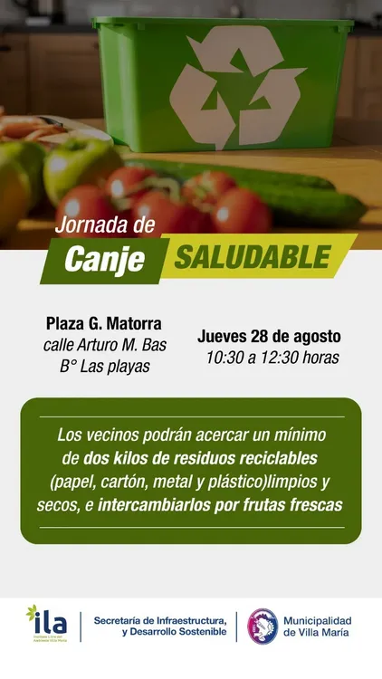 REGION OBJETIVO FOTO VILLA MARIA CANJE SALUDABLE AGOSTO