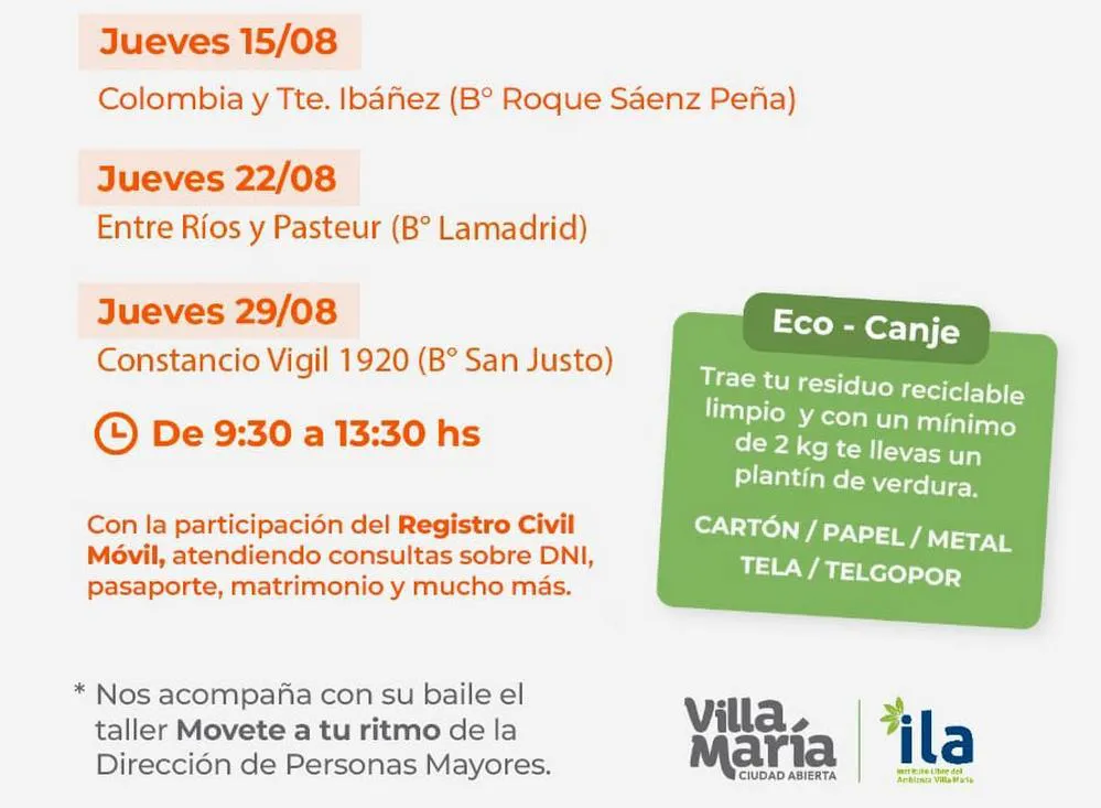 REGION OBJETIVO FOTO VILLA MARIA MERCADO DE ABARATEMIENTO PROGRAMA AGOSTO