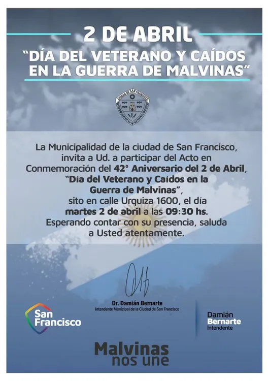 REGION OBJETIVO FOTO SAN FRANCISCO AGENDA MALVINAS 2