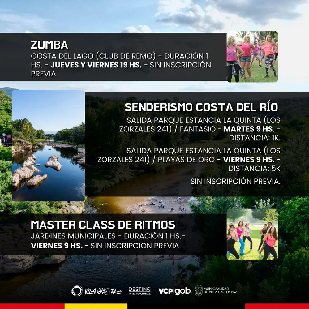 REGION OBJETIVO FOTO VILLA CARLOS PAZ ACTIVIDADES GRATUITAS TEMPORADA 2025 3