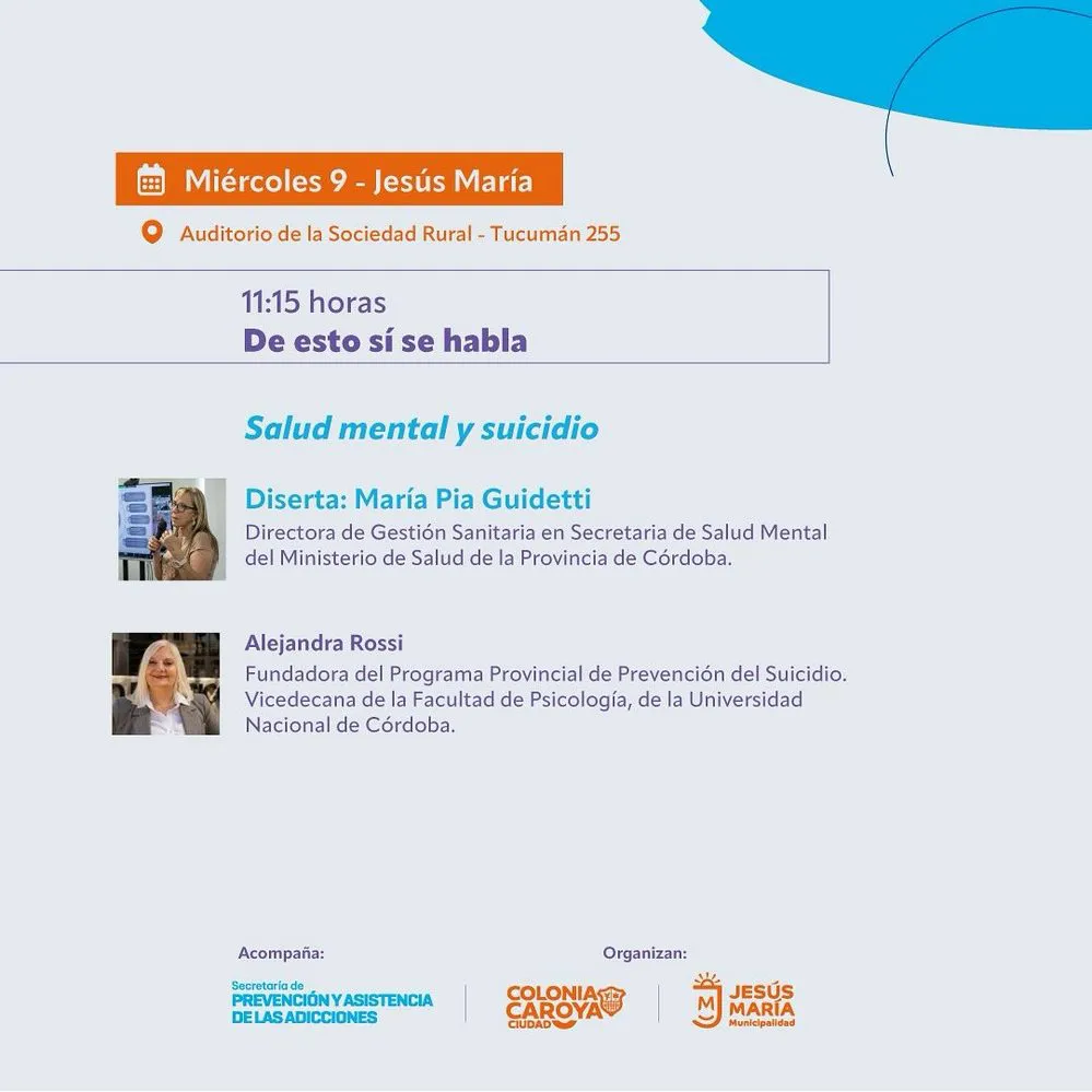 REGION OBJETIVO FOTO JESUS MARIA CNIA CAROYA CONGRESO SALUD MENTAL PROGRAMA 2