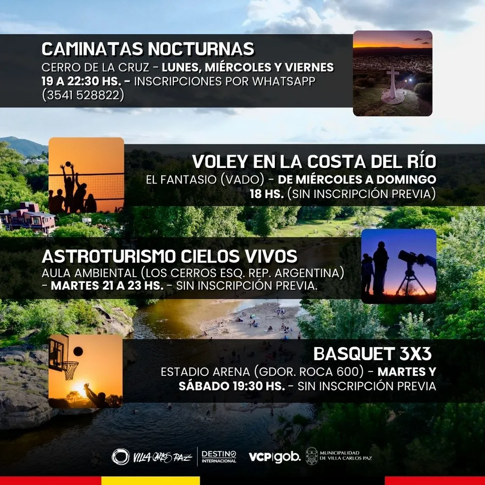 REGION OBJETIVO FOTO VILLA CARLOS PAZ ACTIVIDADES GRATUITAS TEMPORADA 2025 5