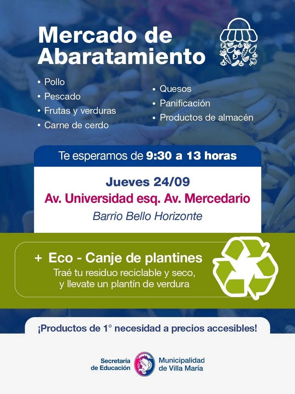 REGION OBJETIVO FOTO VILLA MARIA MERCADO ABARATAMIENTO