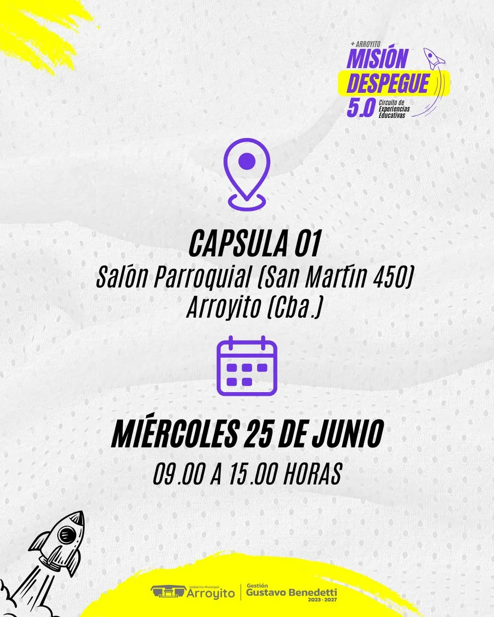 REGION OBJETIVO FOTO ARROYITO MISION DESPEGUE PROGRAMA 1