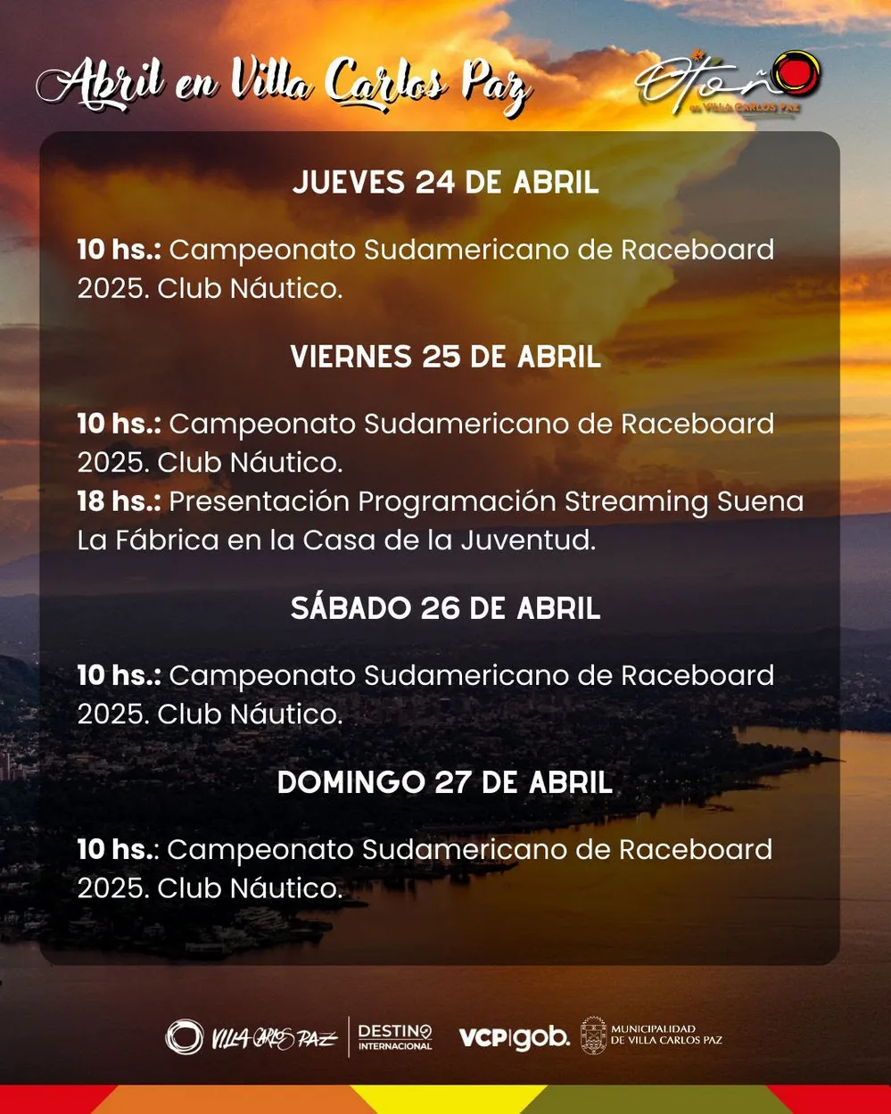 REGION OBJETIVO FOTO VILLA CARLOS PAZ AGENDA ABRIL 2025 5