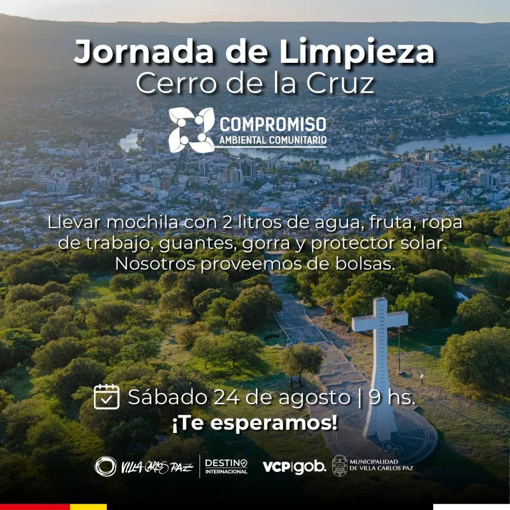 REGION OBJETIVO FOTO VILLA CARLOS PAZ LIMPIEZA CERRO LA CRUZ