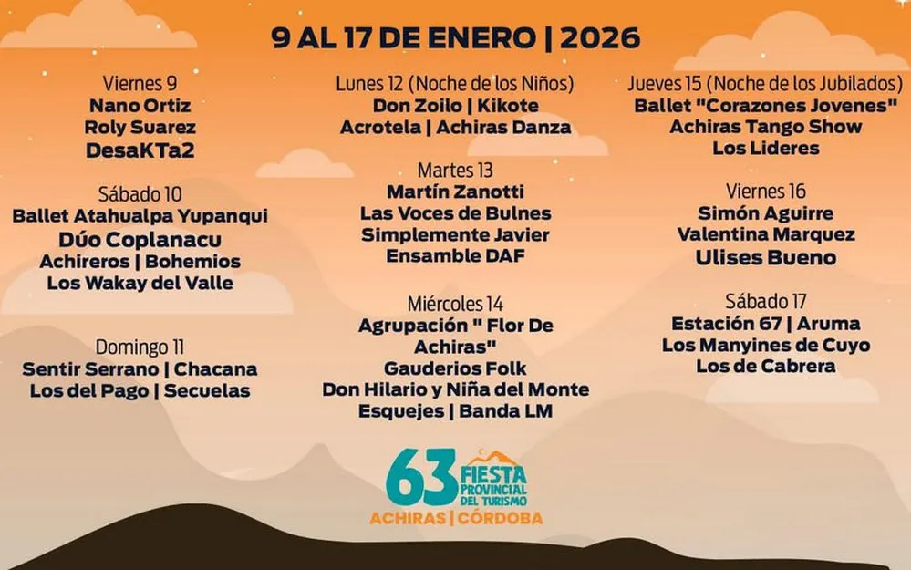 REGION OBJETIVO FOTO ACHIRAS PROGRAMA FESTIVAL 2026