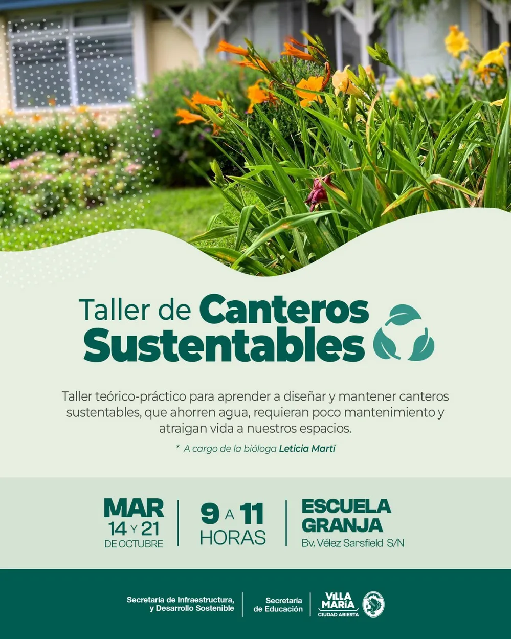 REGION OBJETIVO FOTO VILLA MARIA TALLER CANTEROS SUSTENTABLES