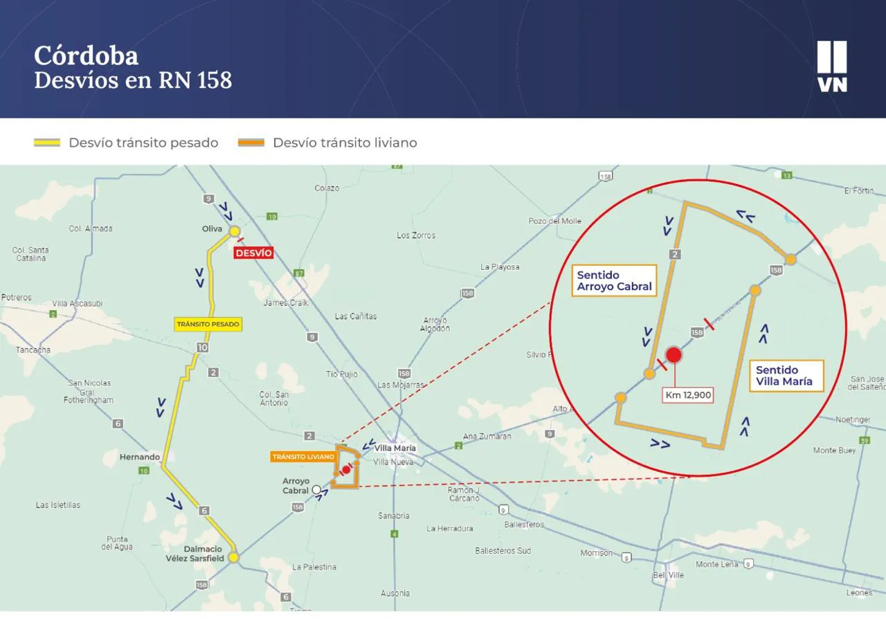 REGION OBJETIVO FOTO ARROYO CABRAL CORTE DE RUTA VIALIDAD NACIONAL