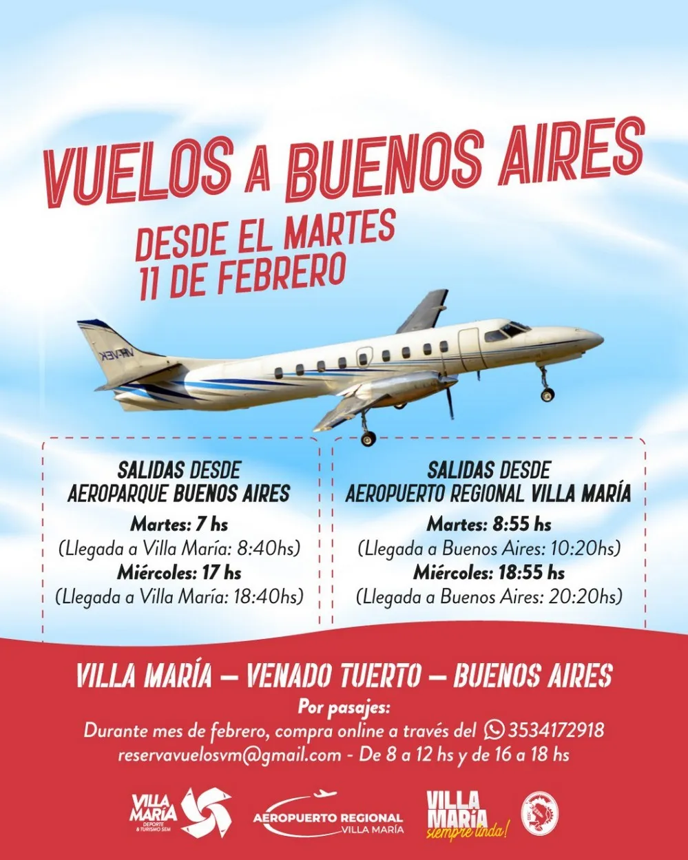 REGION OBJETIVO FOTO VILLA MARIA RUTA AEREA CABA