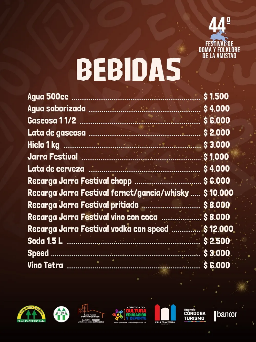 REGION OBJETIVO FOTO VILLA CONCEPCION FESTIVAL 2026 BEBIDAS