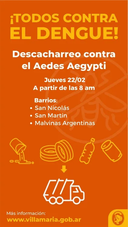 REGION OBJETIVO FOTO VILLA MARIA DESCACHARREO DENGUE