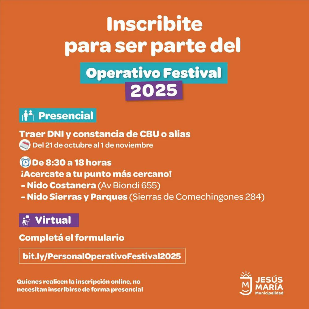 REGION OBJETIVO FOTO JESUS MARIA CONVOCATORIA EMPLEO FESTIVAL