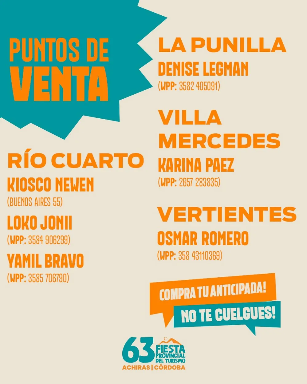 REGION OBJETIVO FOTO ACHIRAS VENTA ENTRADAS 1