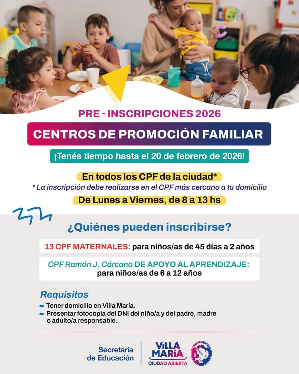 REGION OBJETIVO FOTO VILLA MARIA CPF PREINSCRIPCION 3