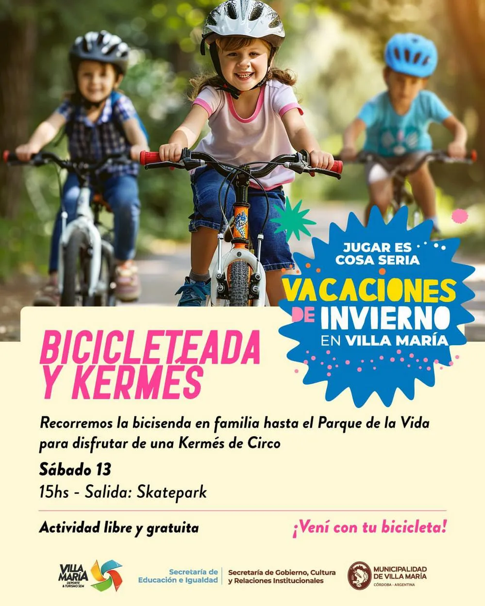 REGION OBJETIVO FOTO VILLA MARIA BICICLETEADA KERMES 1
