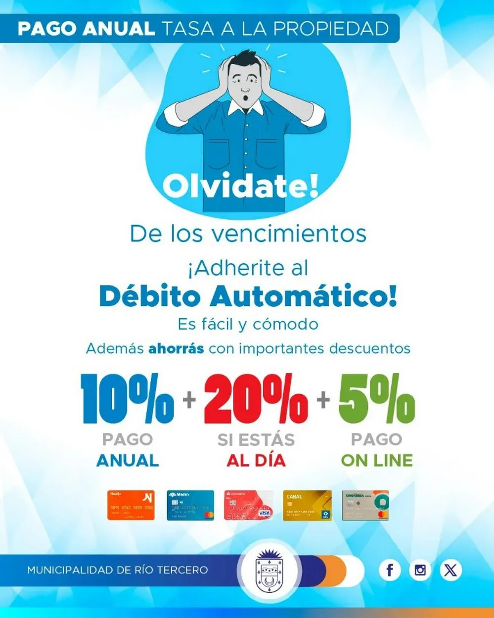 REGION OBJETIVO FOTO RIO TERCERO PAGO ANUAL TASA PROPIEDAD