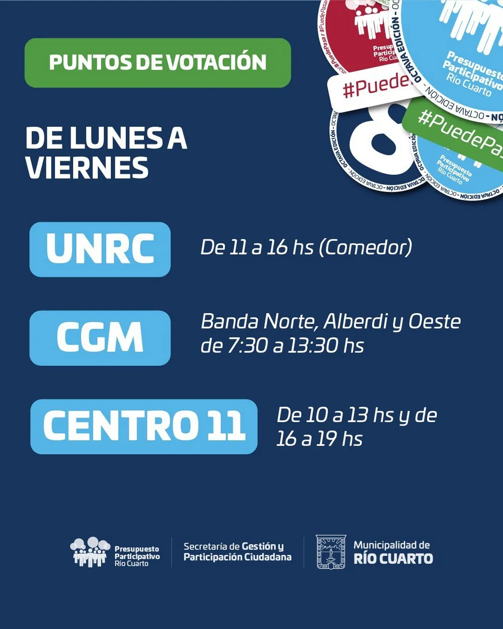 REGION OBJETIVO FOTO RIO CUARTO PUNTOS DE VOTACION PP 2025 1