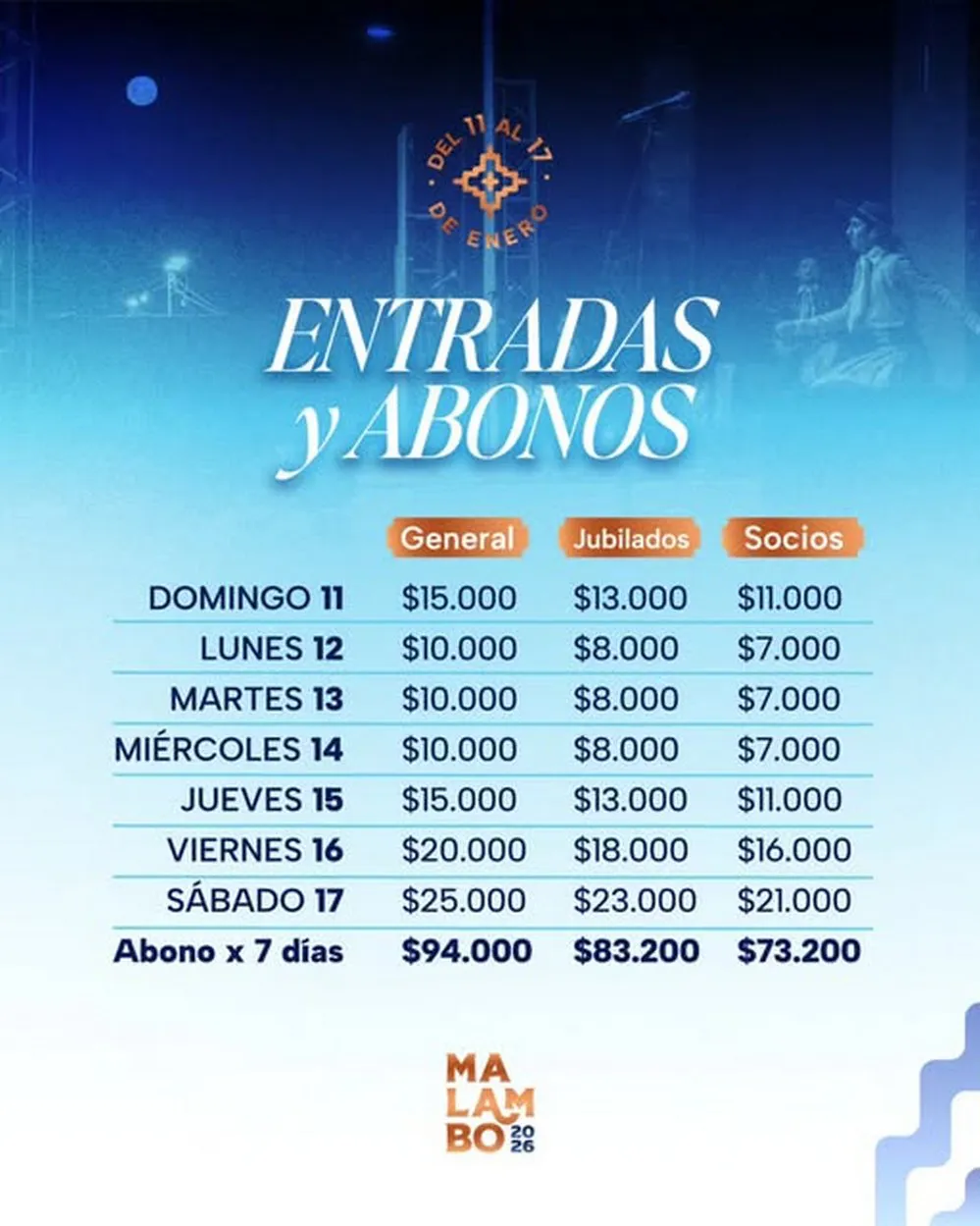 REGION OBJETIVO FOTO LABORDE FESTIVAL MALAMBO ENTRADAS