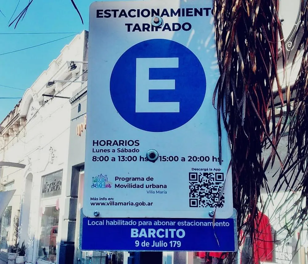 REGION OBJETIVO FOTO VILLA MARIA ESTACIONAMIENTO MEDIDO MEJORAS