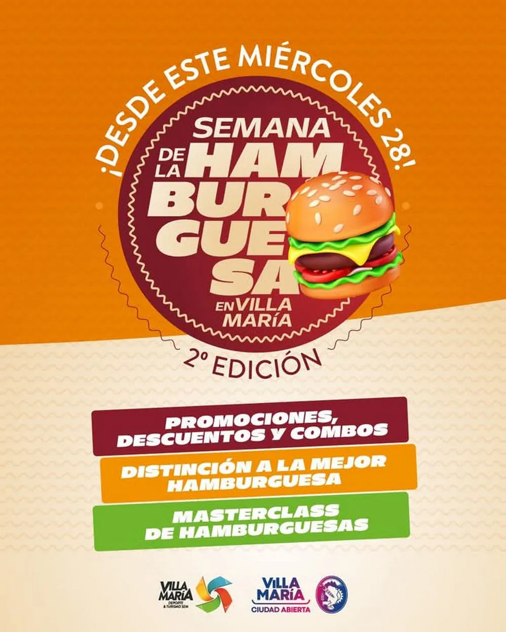 REGION OBJETIVO FOTO VILLA MARIA SEMANA HAMBURGUESA ANUNCIO