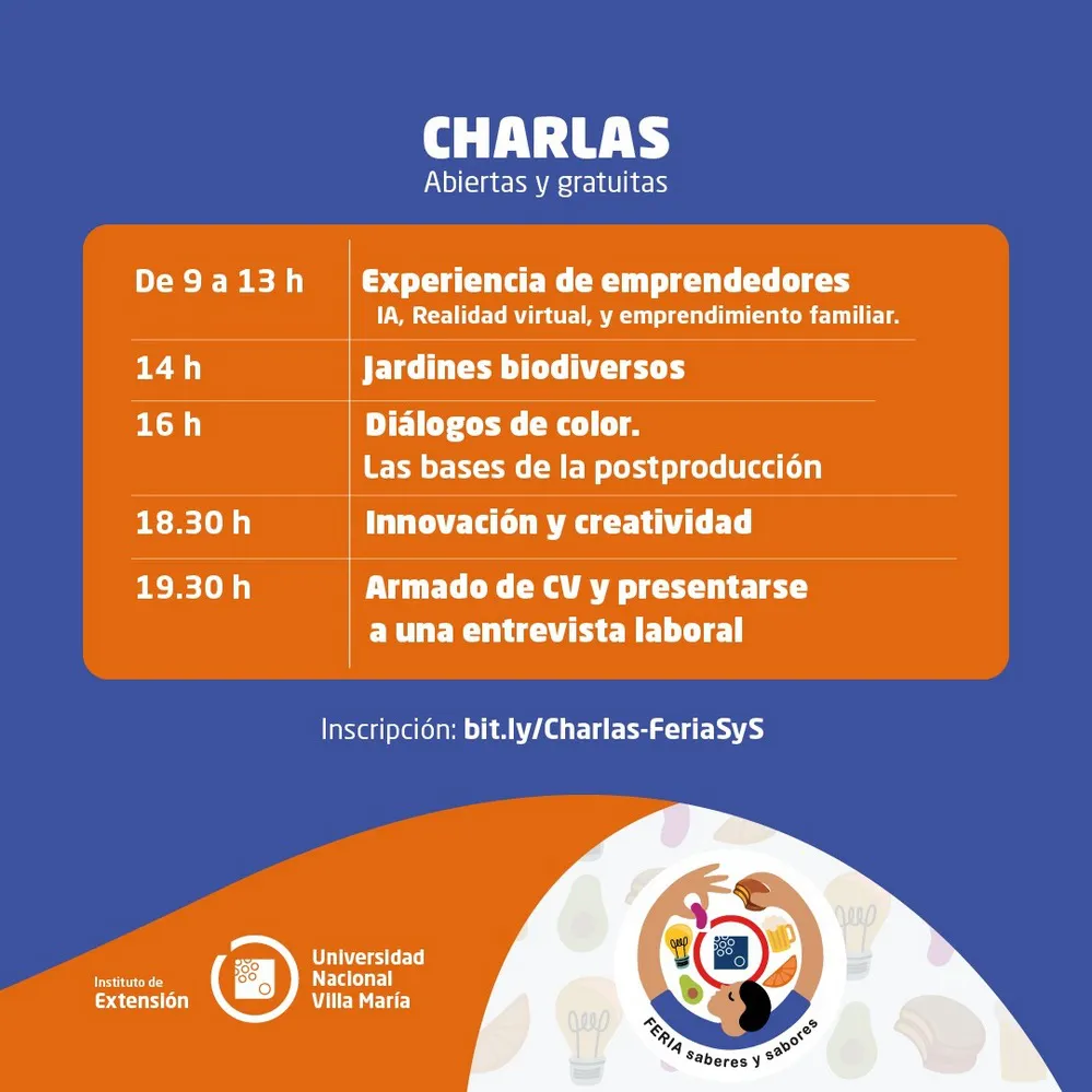 REGION OBJETIVO FOTO UNVM CHARLAS SABERES SABORES