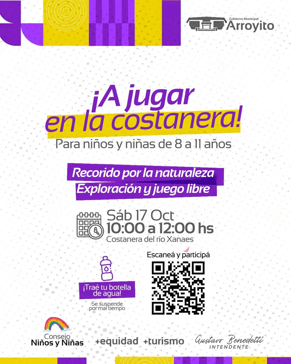 REGION OBJETIVO FOTO ARROYITO COSTANERA NIÑOS FLYER