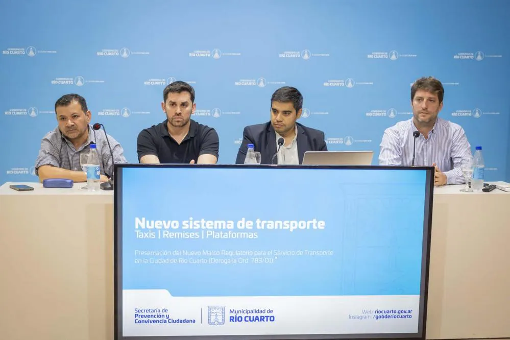 REGION OBJETIVO FOTO RIO CUARTO ANUNCIO MARCO REGULATORIO TRANSPORTE PLATAFORMAS