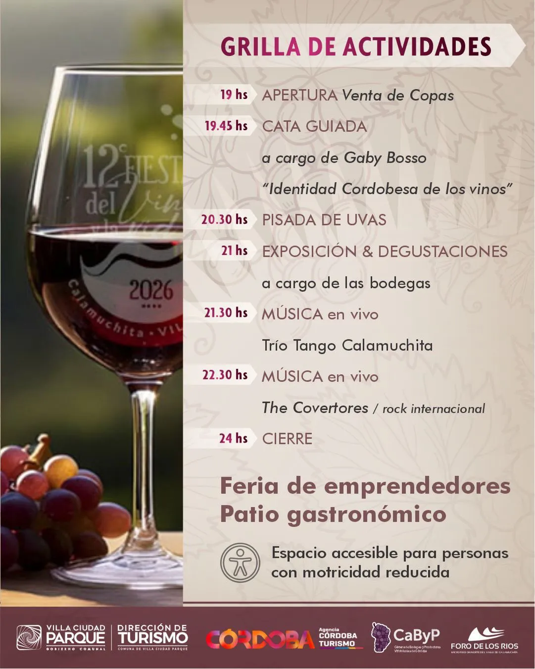 REGION OBJETIVO FOTO VILLA CIUDAD PARQUE FIESTA DEL VINO 2026