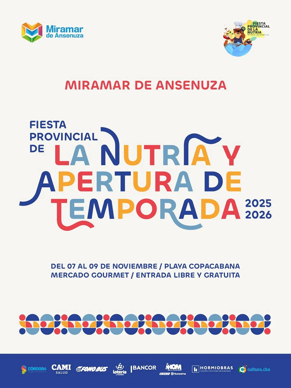 REGION OBJETIVO FOTO MIRAMAR DE ANSENUZA FIESTA DE LA NUTRIA APERTURA TEMPORADA