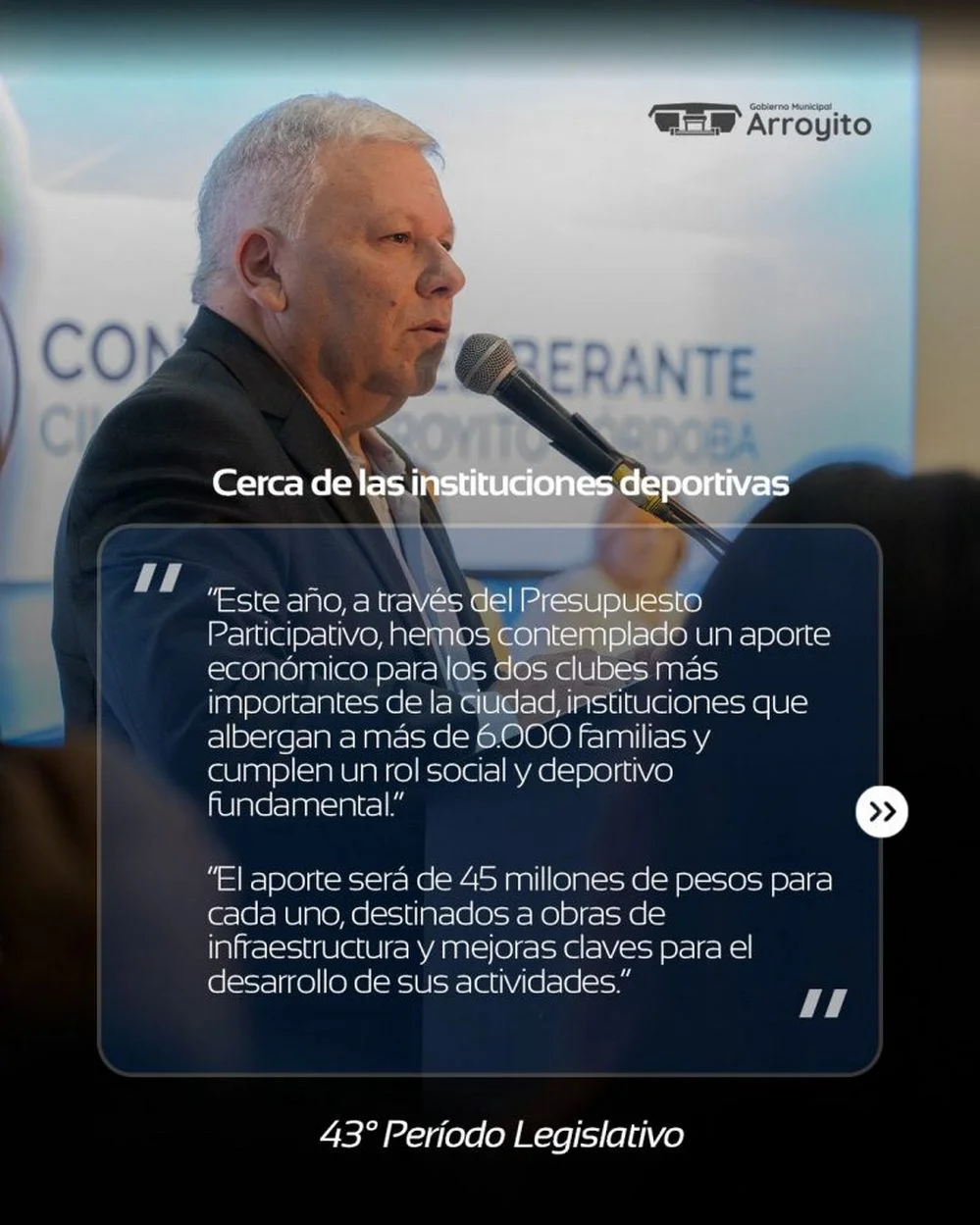 REGION OBJETIVO FOTO ARROYITO BENEDETTI DISCURSO CONCEJO 2026 4