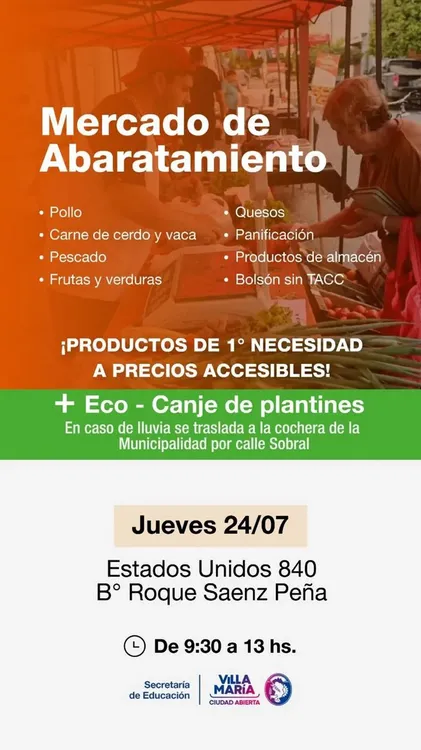 REGION OBJETIVO FOTO VILLA MARIA MERCADO DE ABARATAMIENTO SAENZ PEÑA