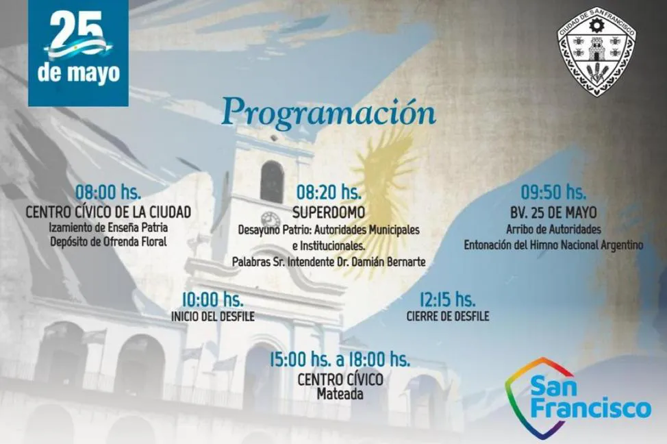 REGION OBJETIVO FOTO SAN FRANCISCO PROGRAMA DESFILE 25 DE MAYO 24